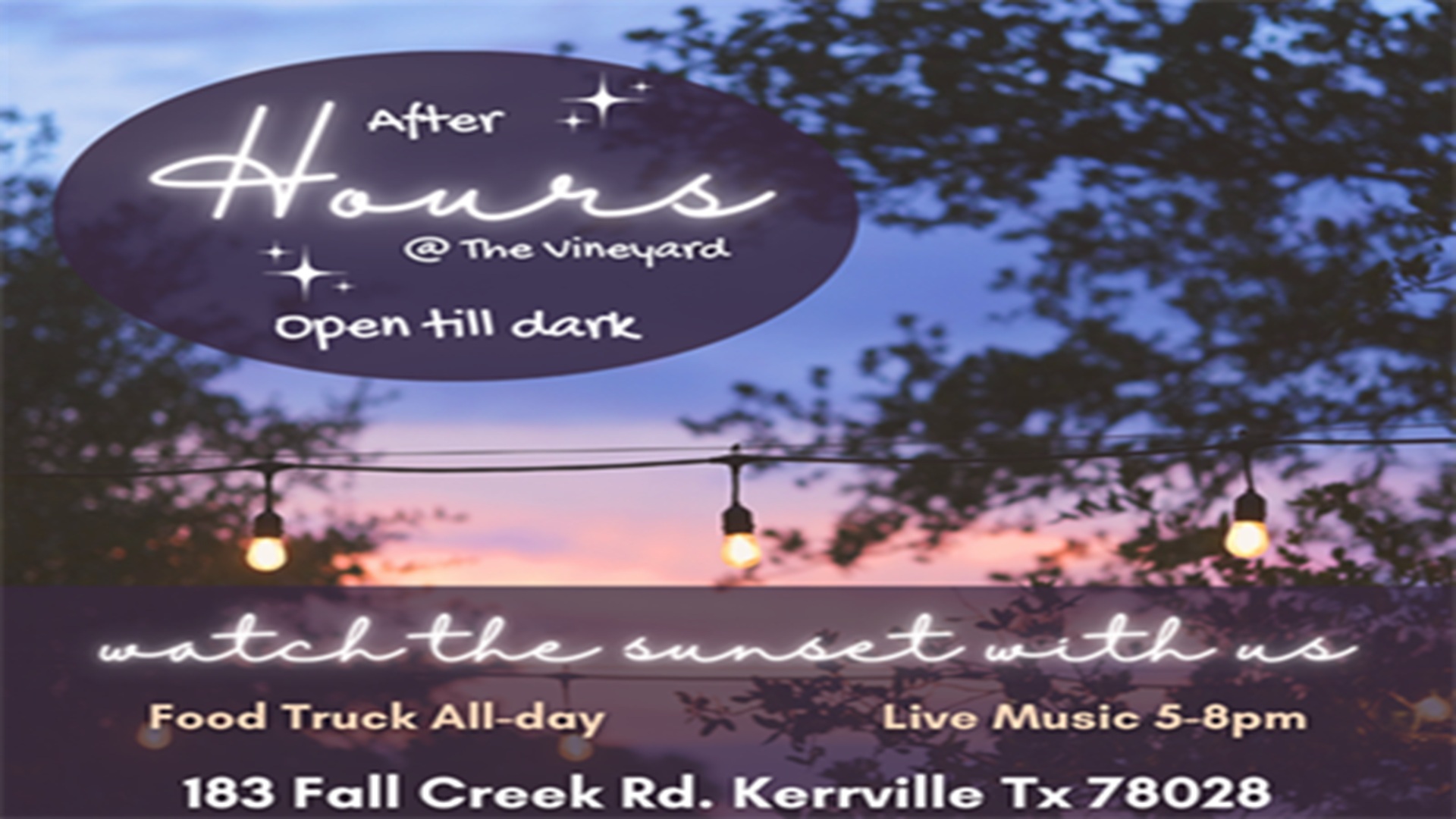 After Hours at Turtle Creek Vineyard
