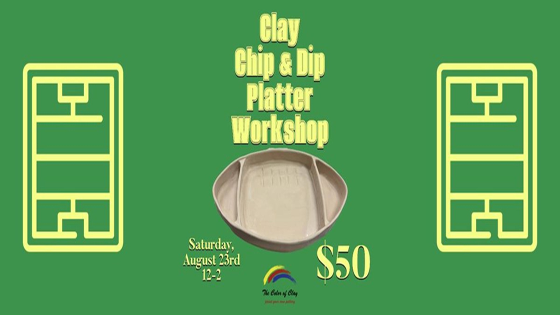 Clay Chip and Dip Platter at The Color of Clay