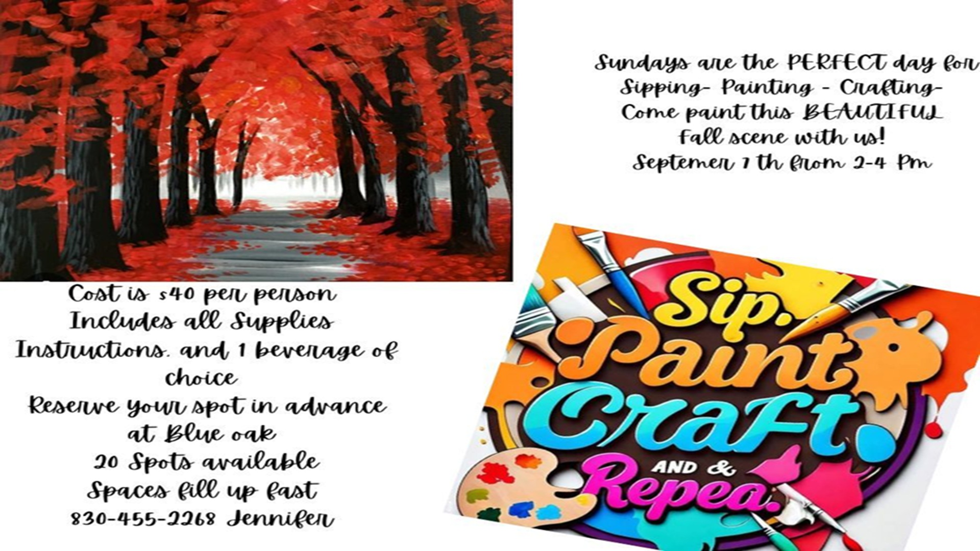 Falling in Love with Fall: Sip and Paint at Blue Oak Trading Company