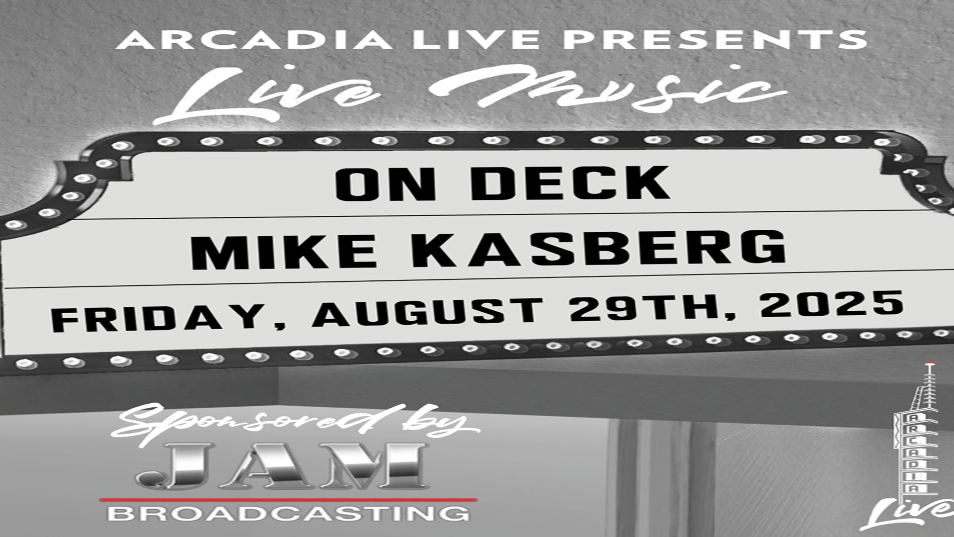 On Deck: Live Music with Mike Kasberg at Arcadia Live