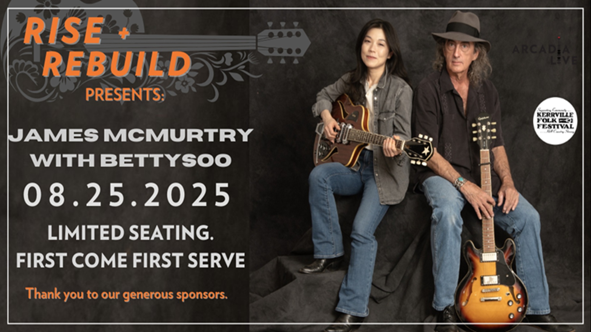 Rise & Rebuild: James McMurtry with BettySoo at Arcadia Live
