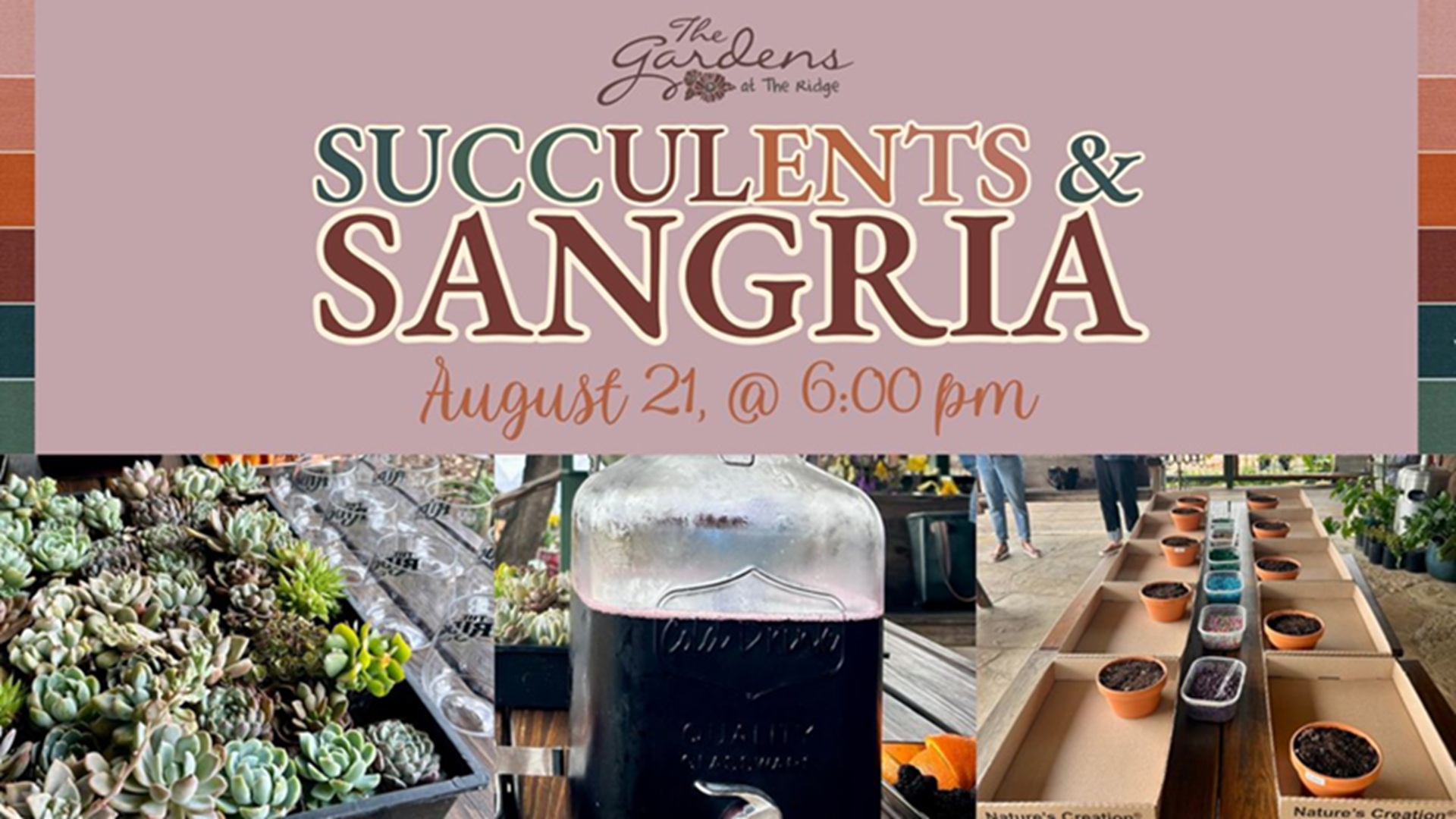 Succulents & Sangria at Café at the Ridge