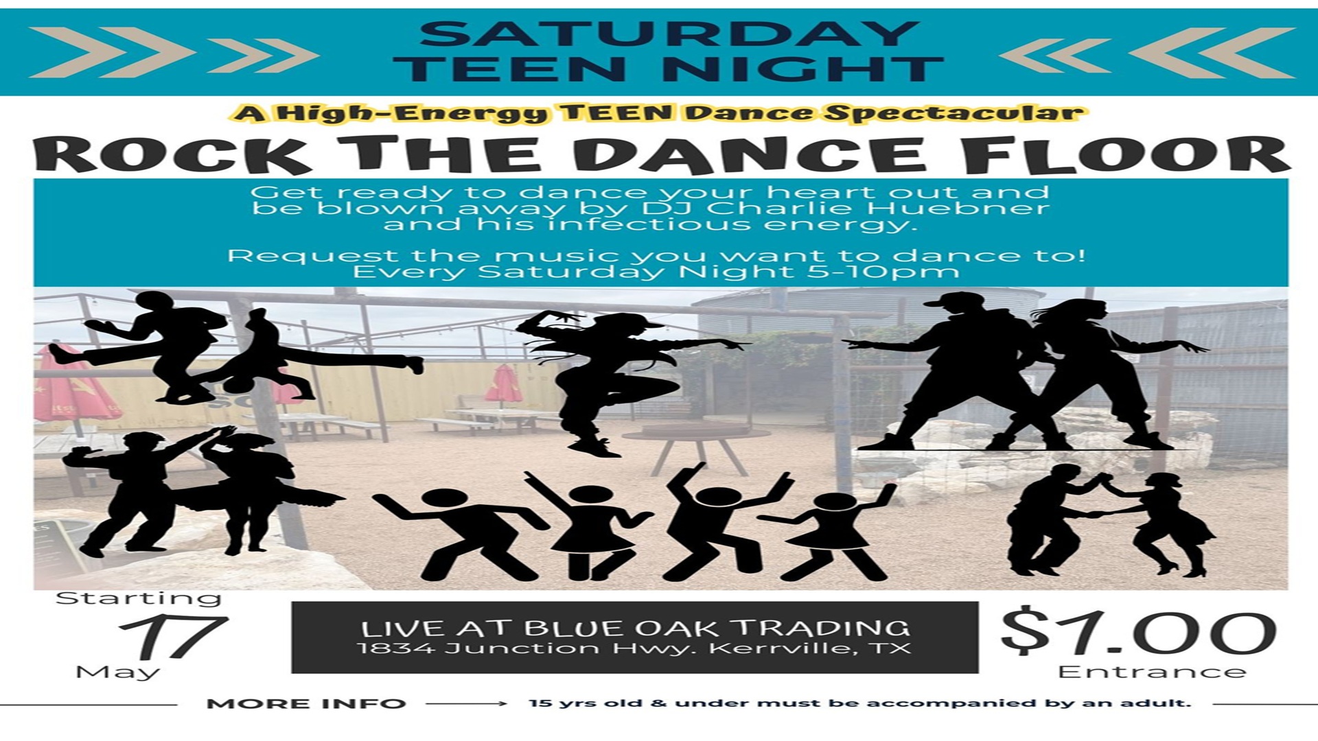 Teen Dance Night at Blue Oak Trading Company