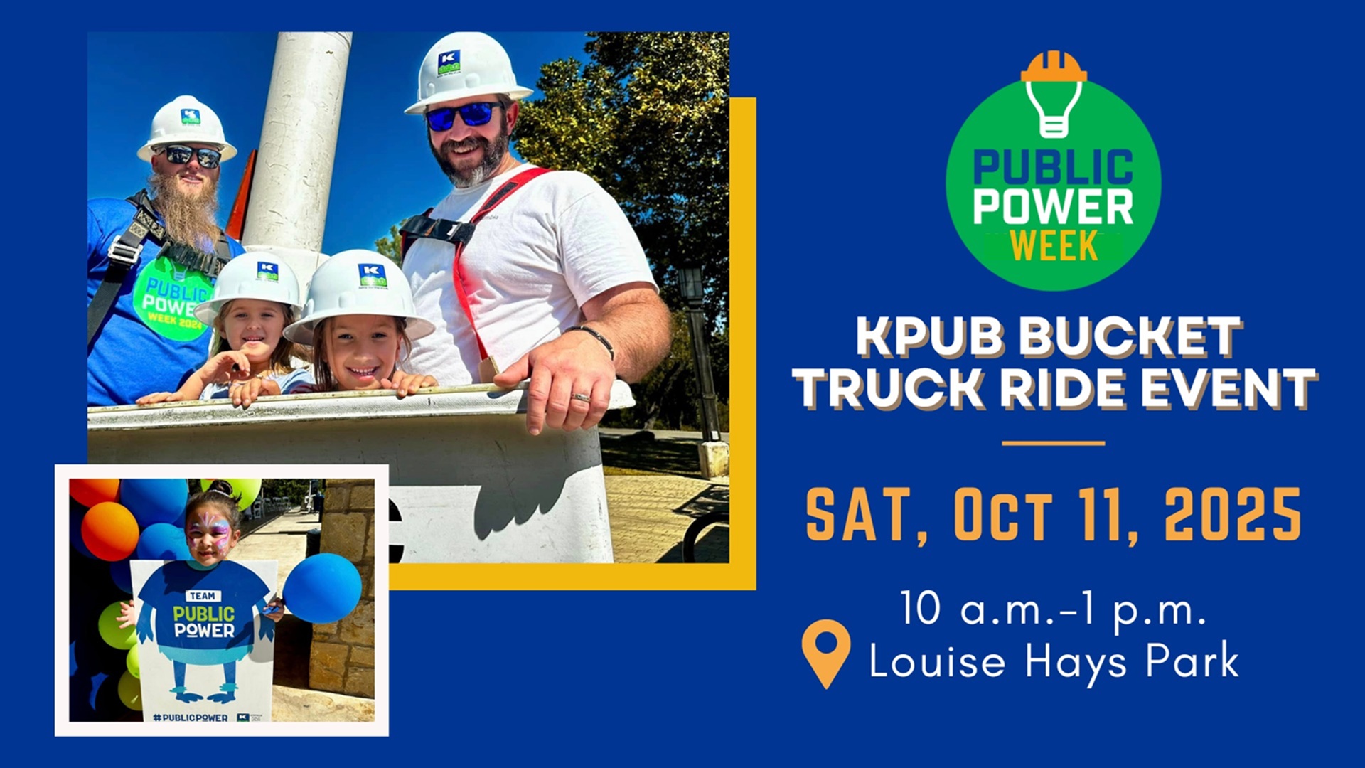 KPUB Bucket Truck Ride Event at Louise Hays Park