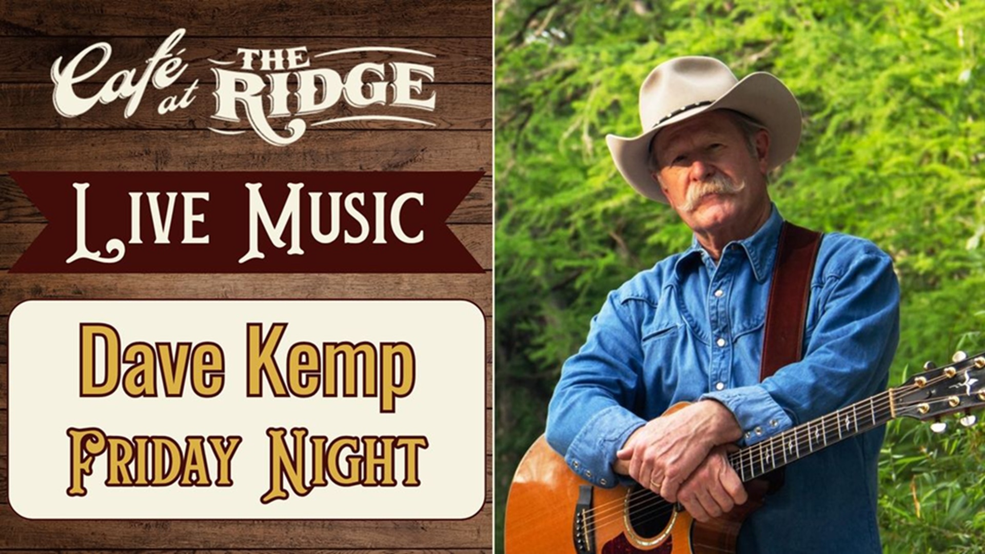Live Music with Dave Kemp at Café at the Ridge