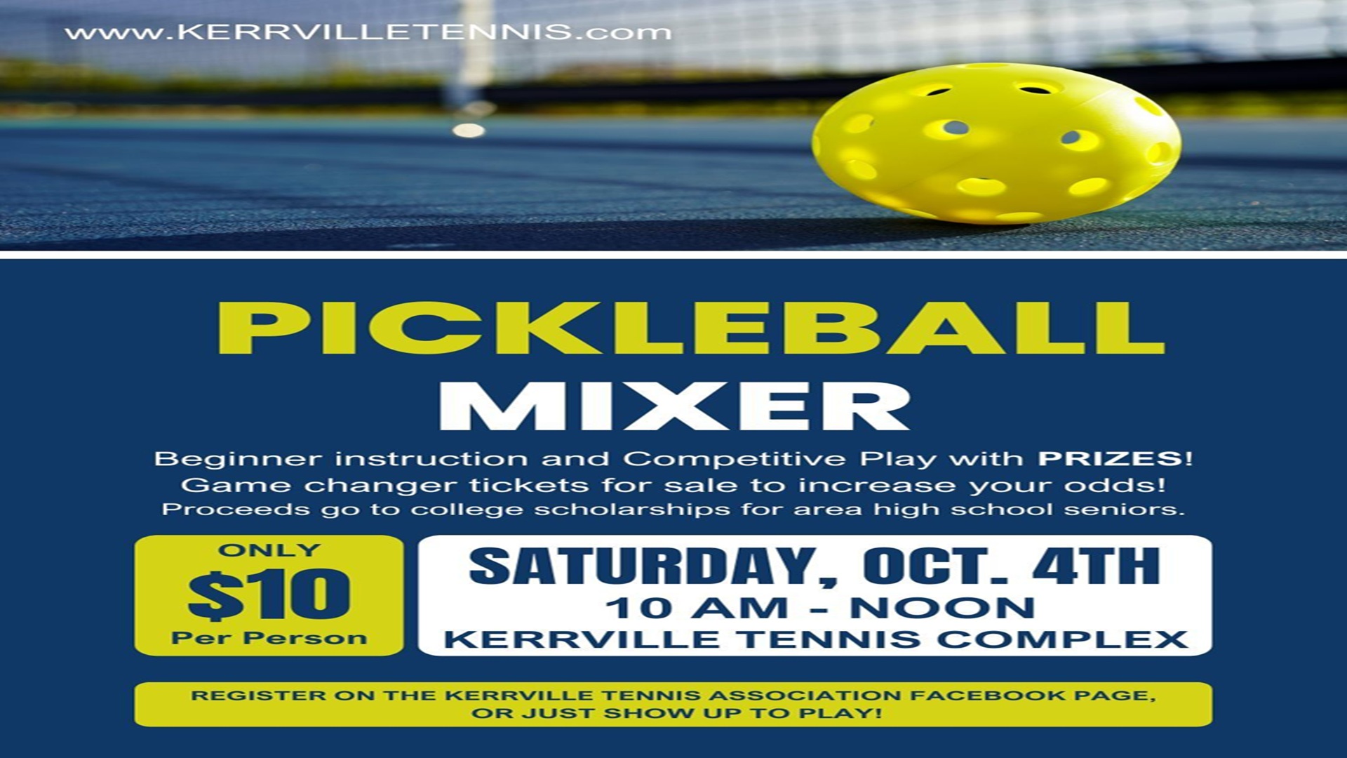 Pickleball Mixer at Kerrville Tennis Association