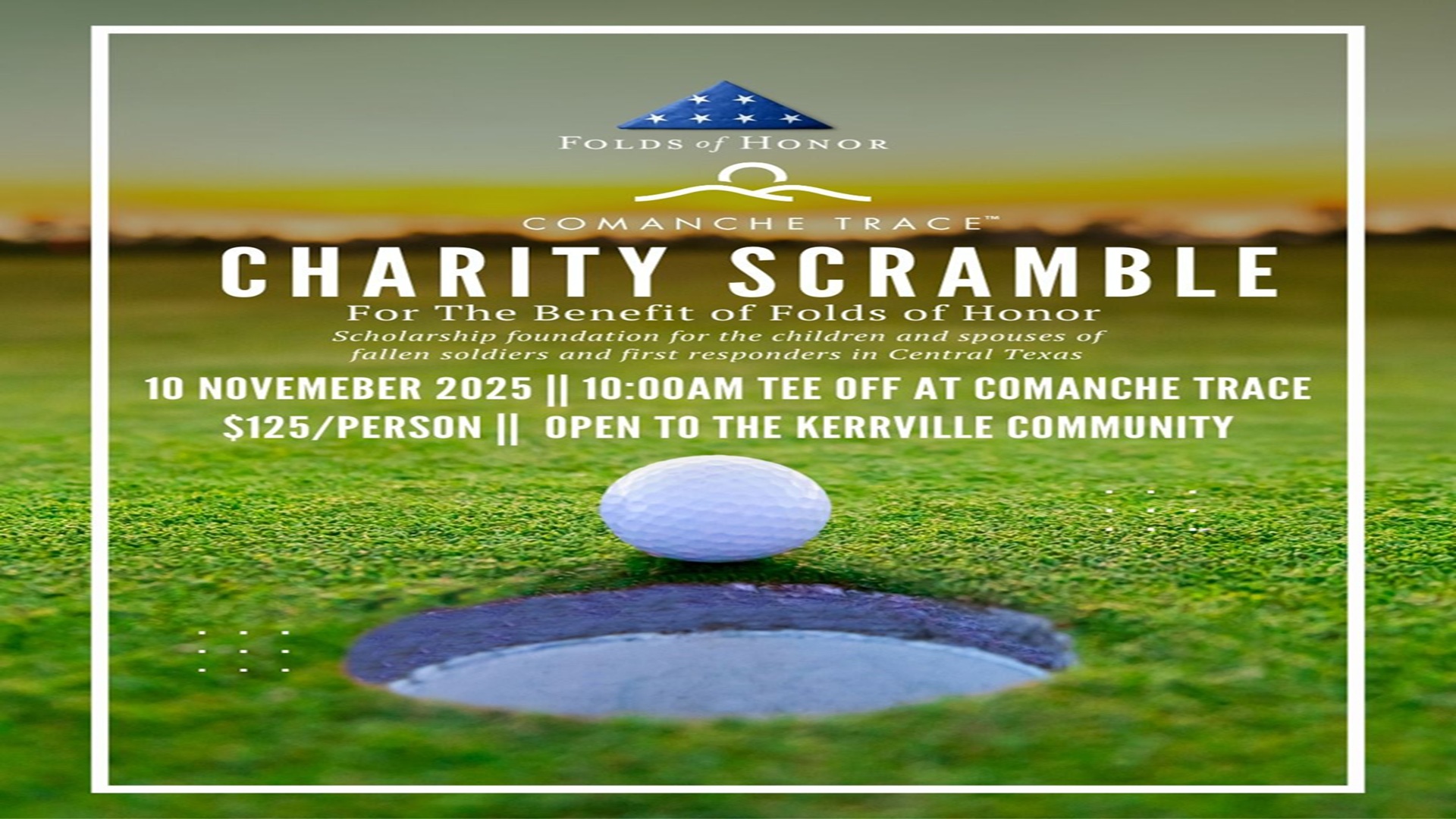 Comanche Trace Folds of Honor Charity Scramble