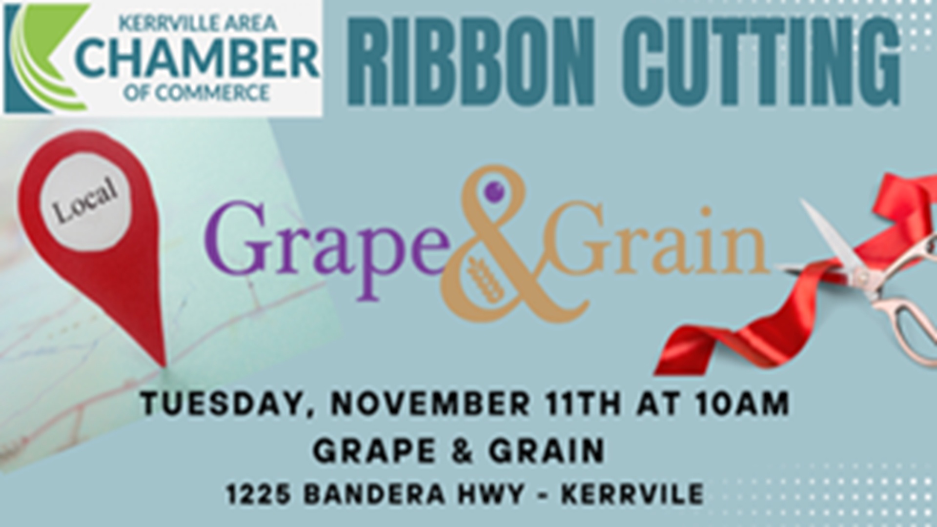 Ribbon Cutting for Grape & Grain in Kerrville