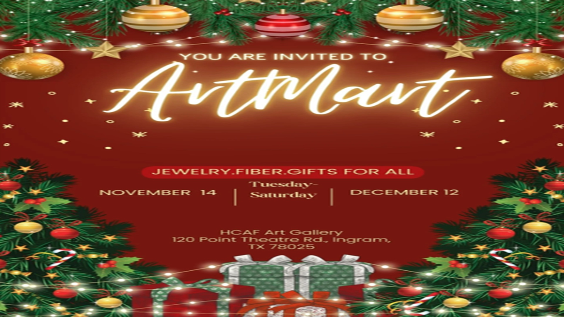 ArtMart – Christmas Gift Showcase at Hill Country Arts Foundation