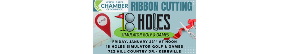 KACOC Ribbon Cutting at 18 Holes Simulator Golf & Games
