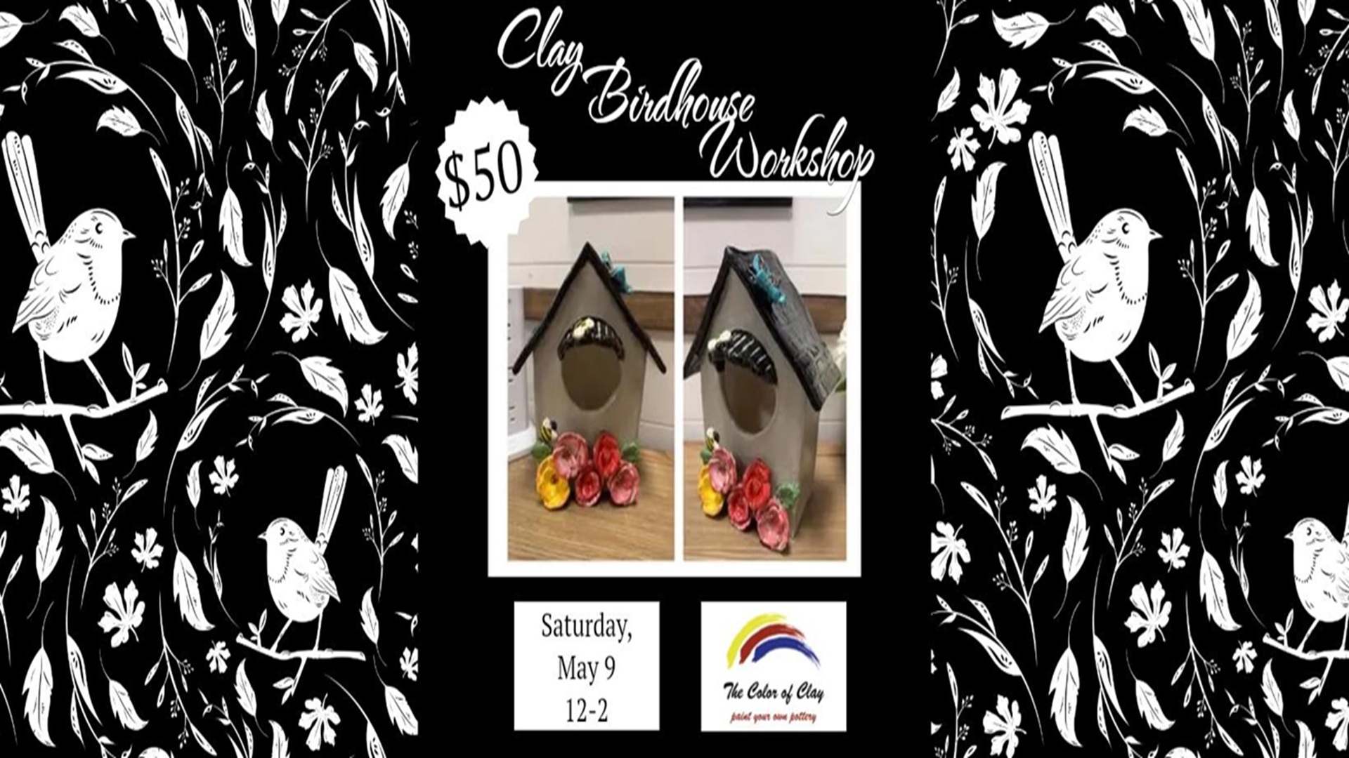 Birdhouse Clay Workshop at The Color of Clay