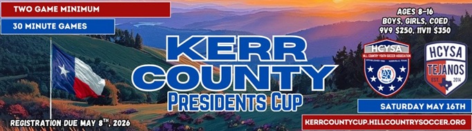 Kerr County Presidents Cup at Kerrville Soccer Complex
