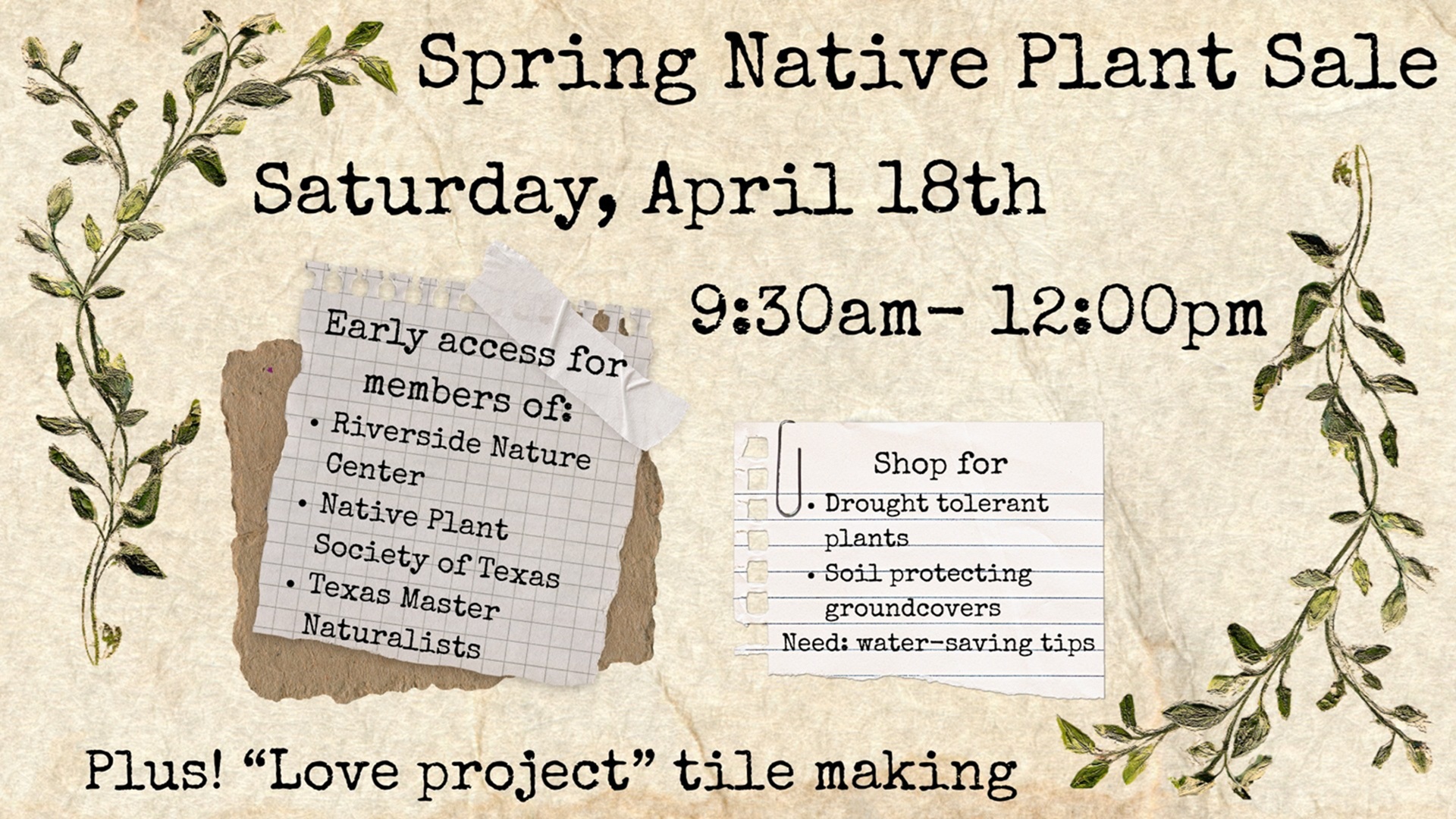 Spring Native Plant Sale at Riverside Nature Center