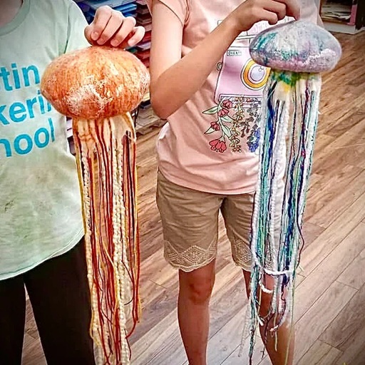 Wet Felting Jelly Fish with Marti Swanson at The Rogue Skein