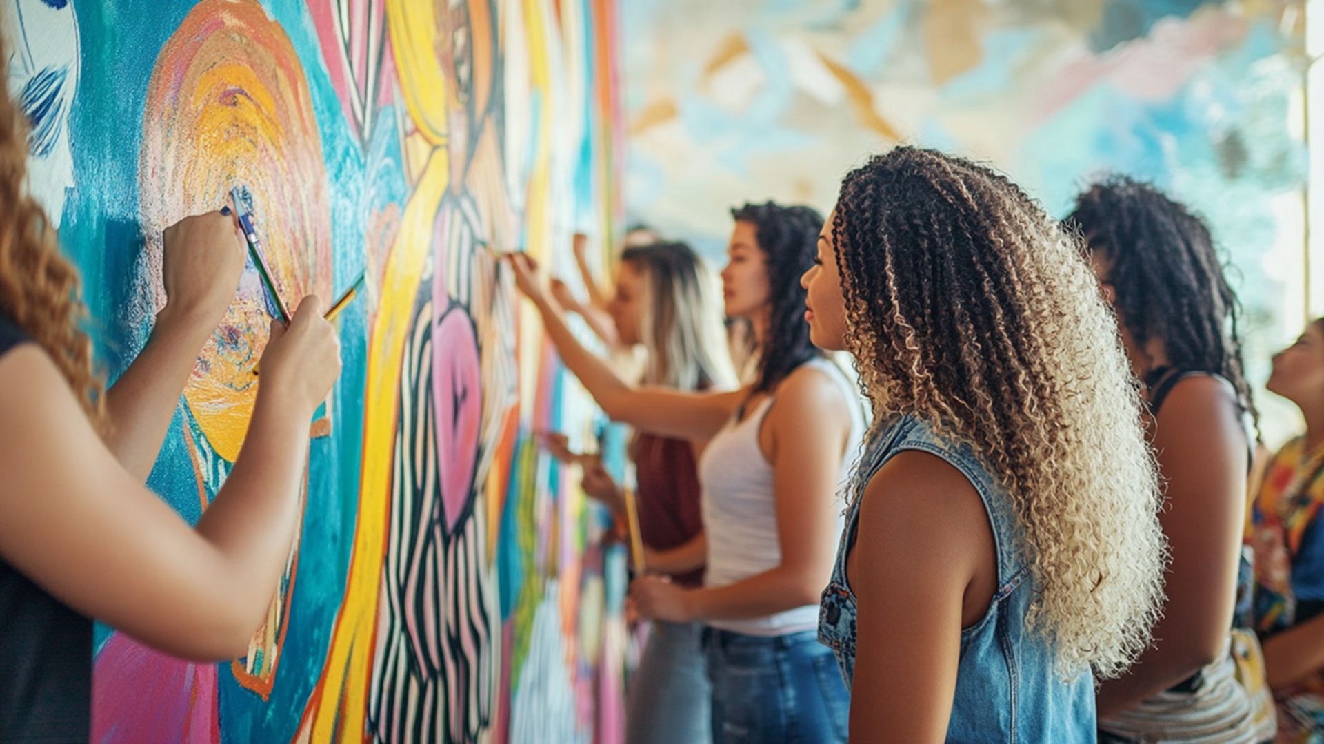 Community Mural Painting at Kerr Arts & Cultural Center