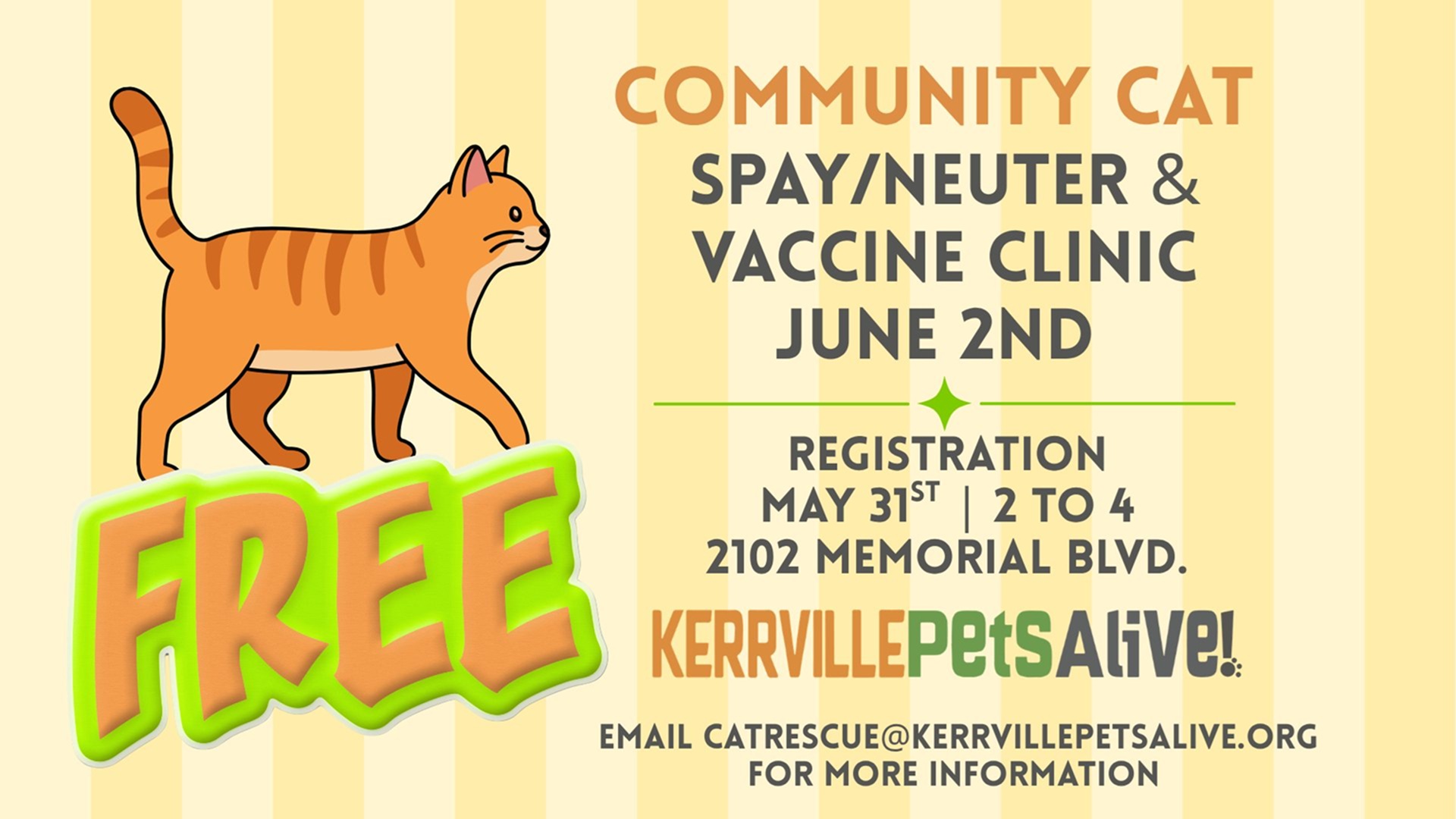 Free Community Cat Clinic Registration