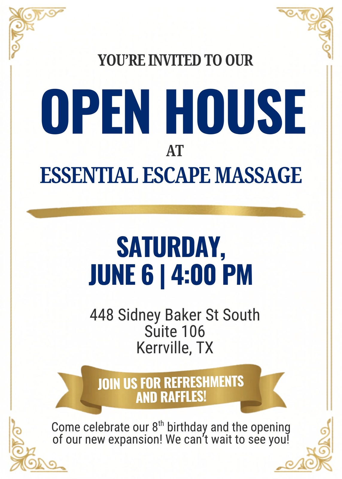 Open House at Essential Escape Massage, LLC