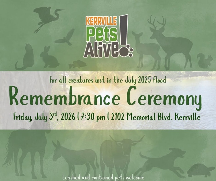 Remembrance Ceremony for Animals Lost in the 2025 Flood at Kerrville Pets Alive!