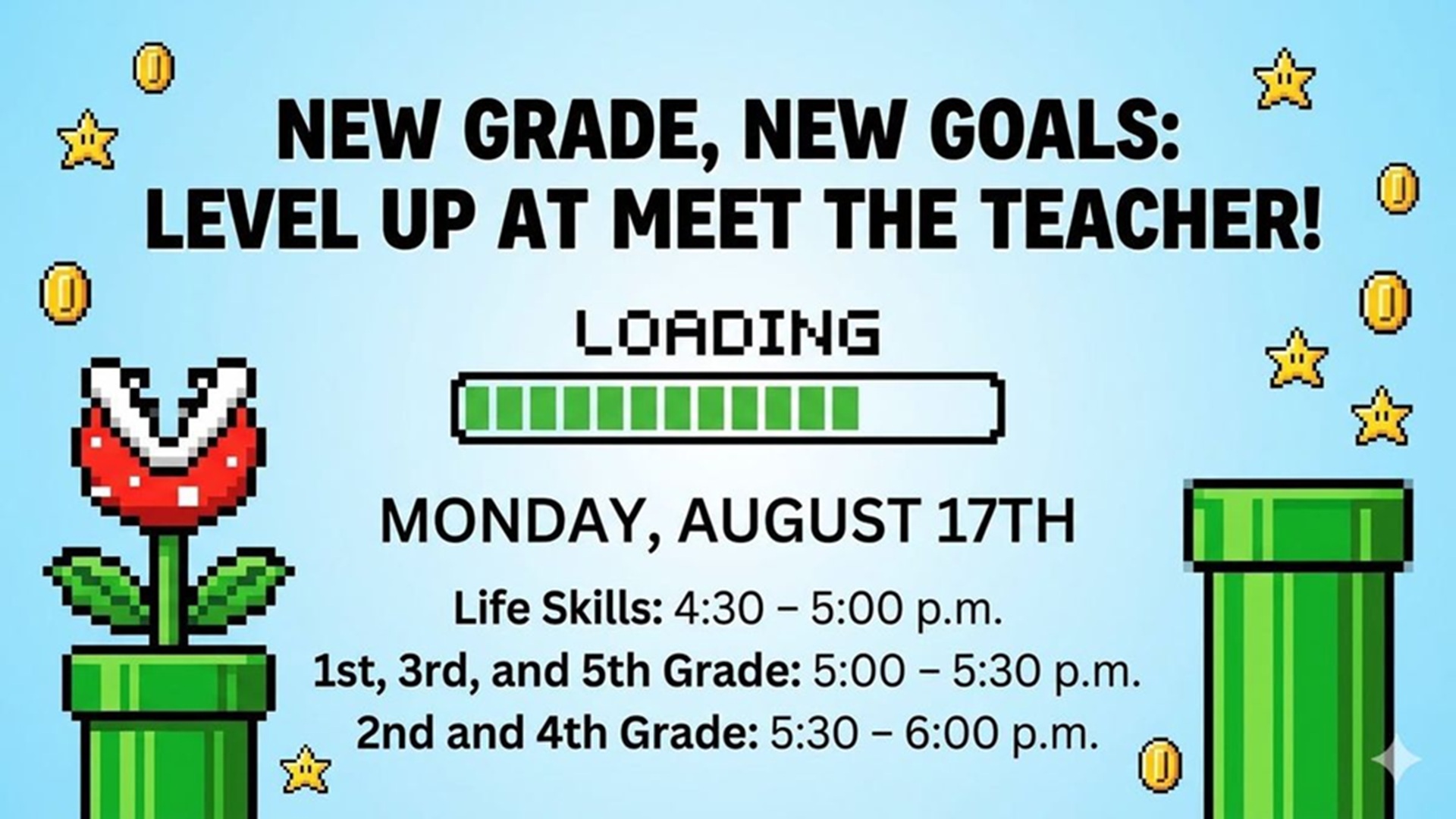 Life Skills and 1st–5th Grade Meet the Teacher Night at Tom Daniels Elementary
