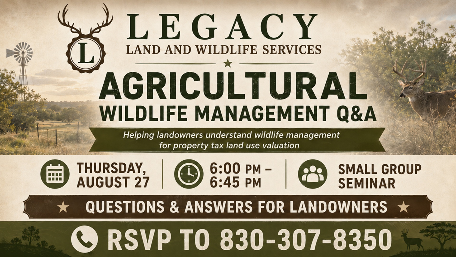 Agricultural Wildlife Management Q&A at Café at the Ridge