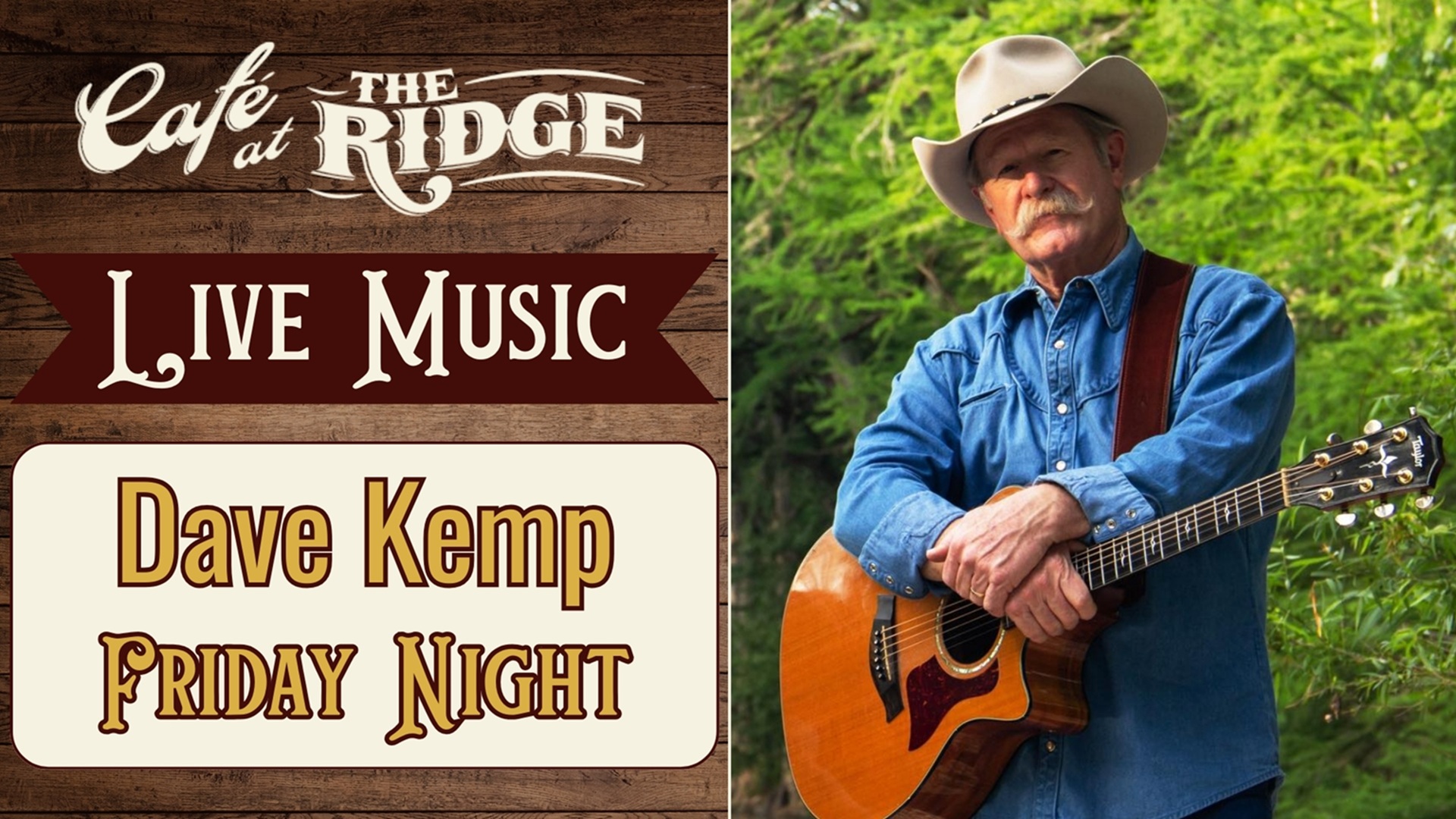 Live Music with Dave Kemp at Café at the Ridge