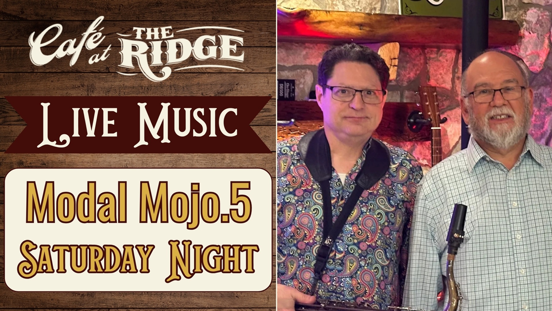 Live Music with Modal Mojo.5 at Café at the Ridge