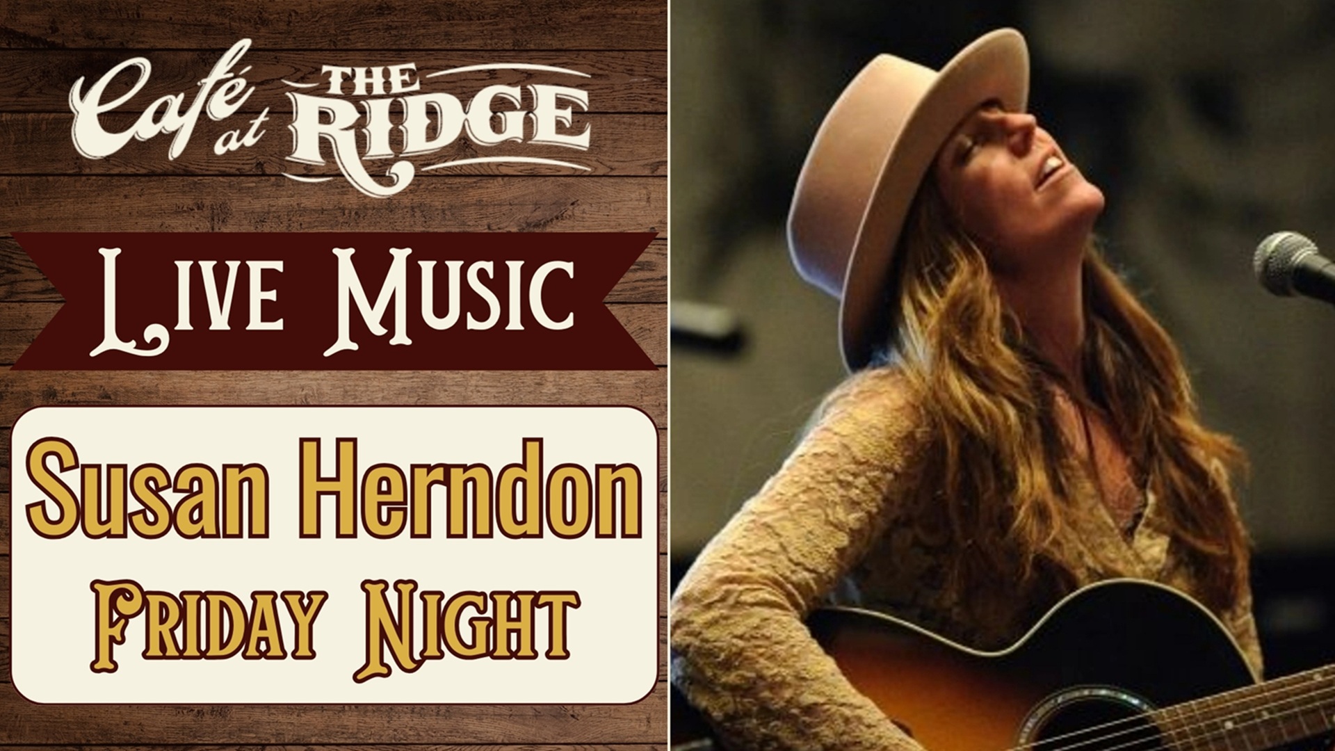 Live Music with Susan Herndon at Café at the Ridge