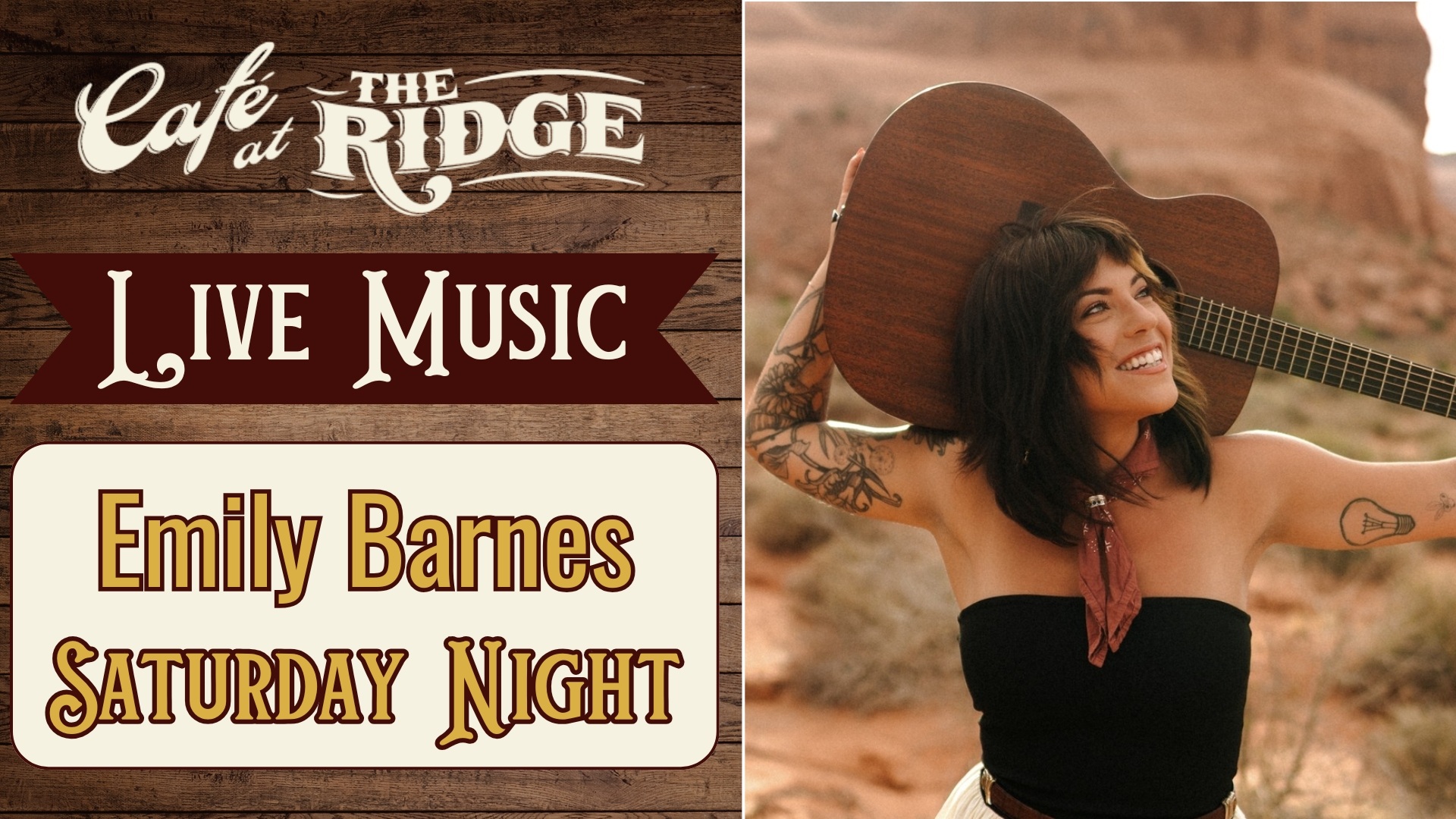 Live Music with Emily Barnes! at Cafe at the Ridge