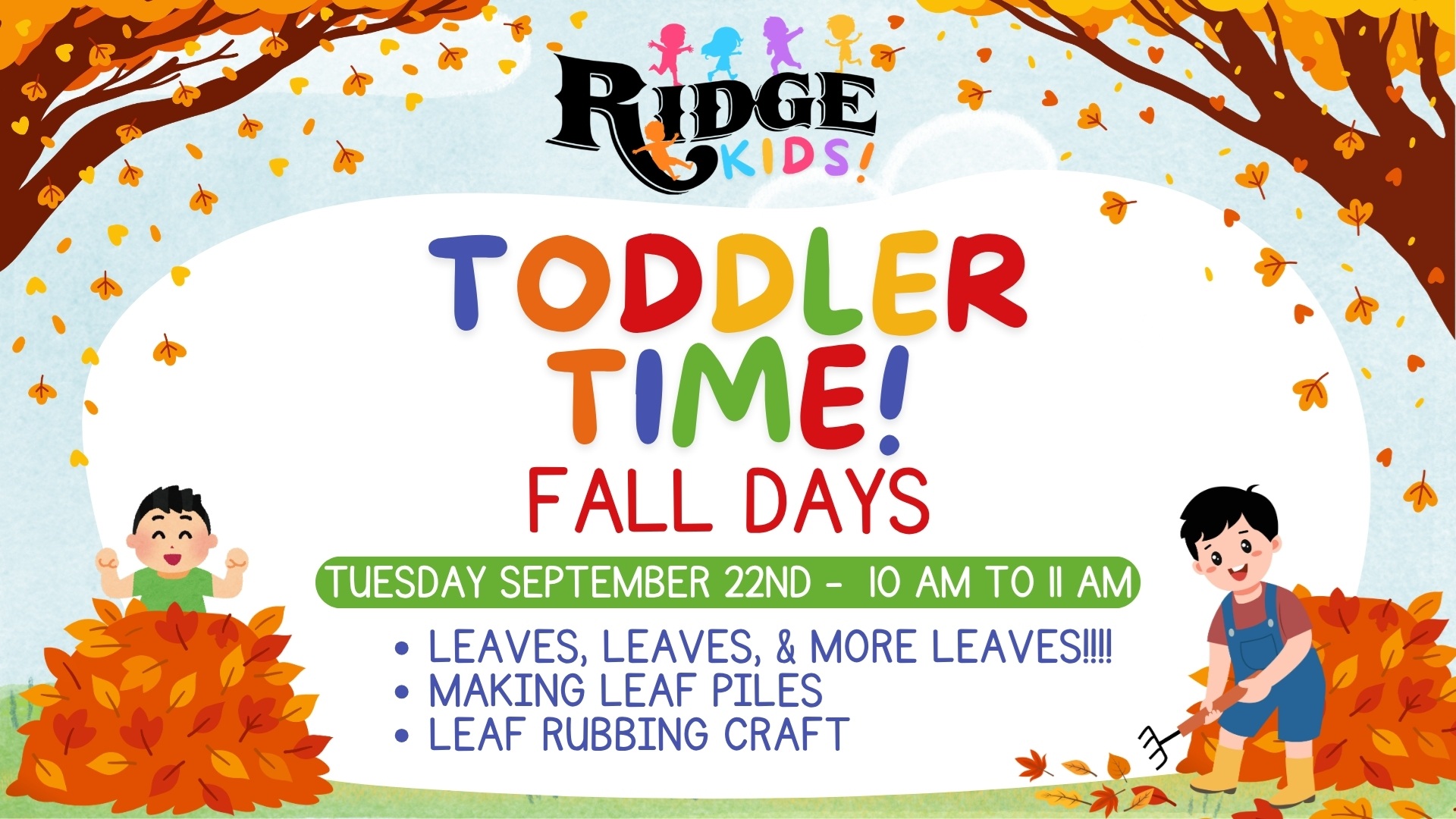 Toddler Time: Fall Days at Cafe at the Ridge