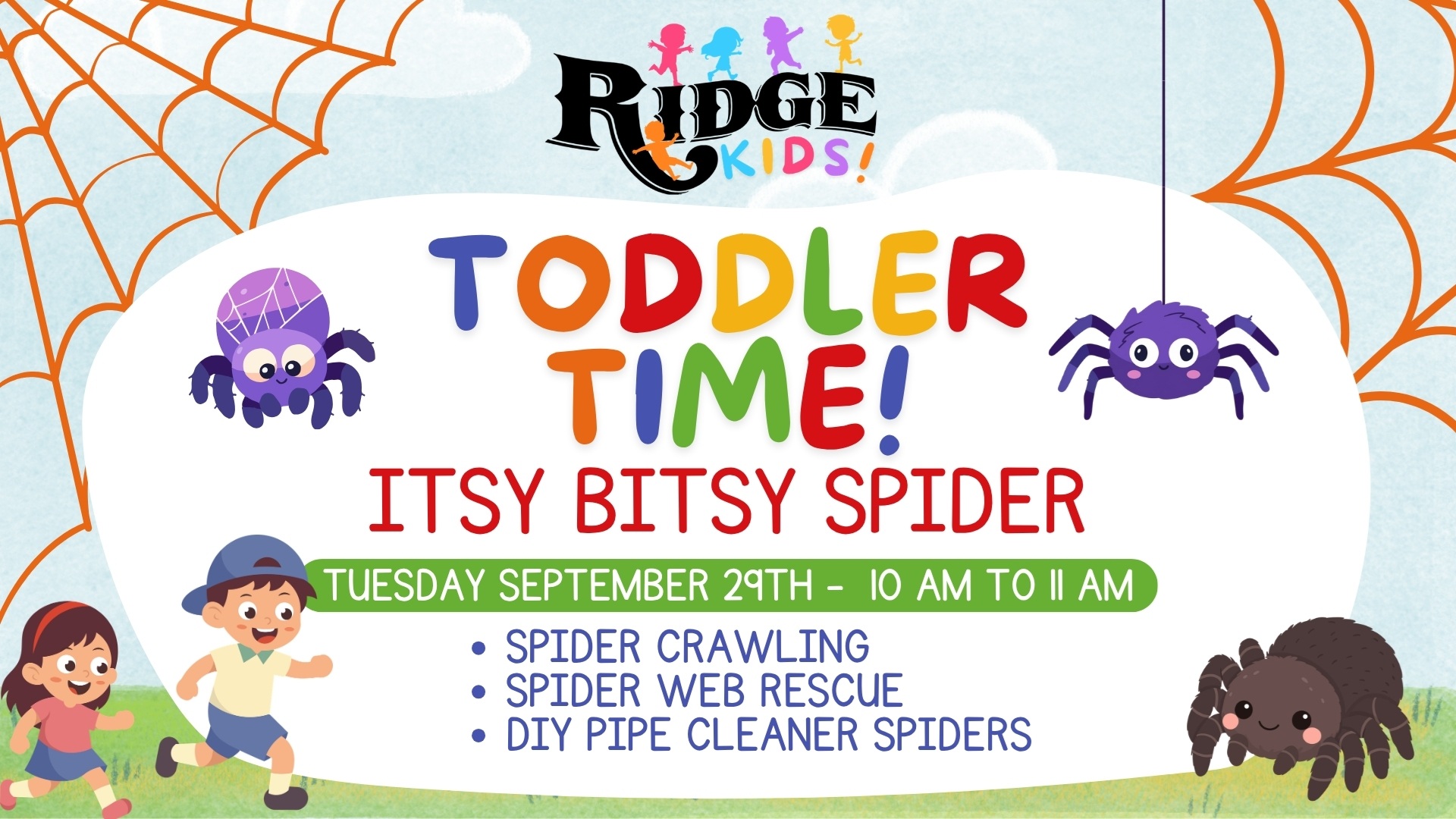Toddler Time: Itsy Bitsy Spider at Cafe at the Ridge