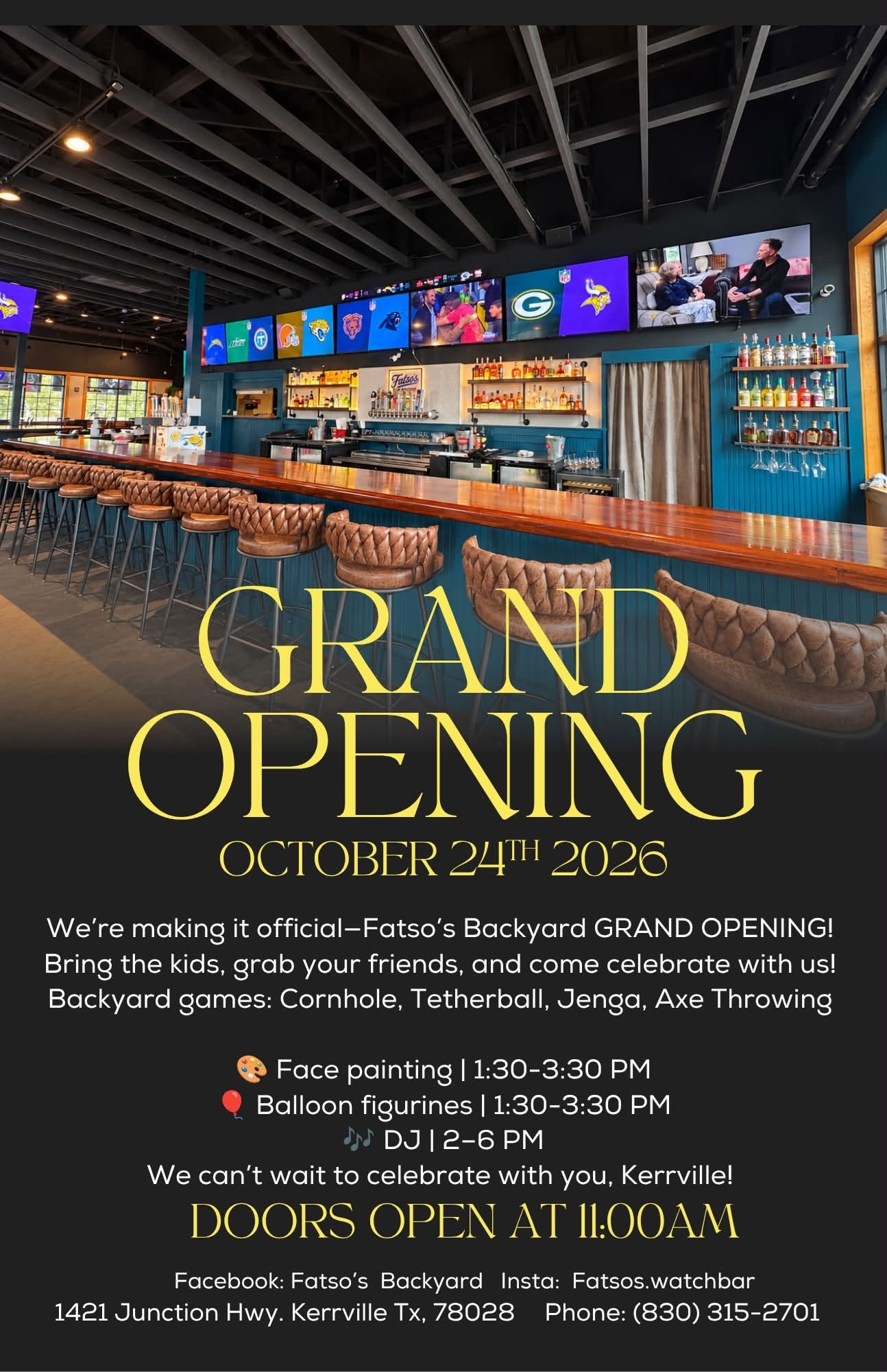 Backyard Grand Opening at Fatso’s Backyard