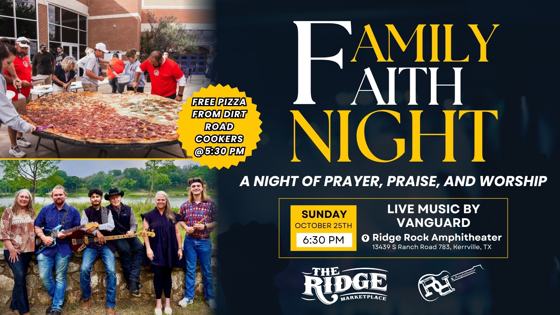 Family Faith Night at Ridge Rock Amphitheater