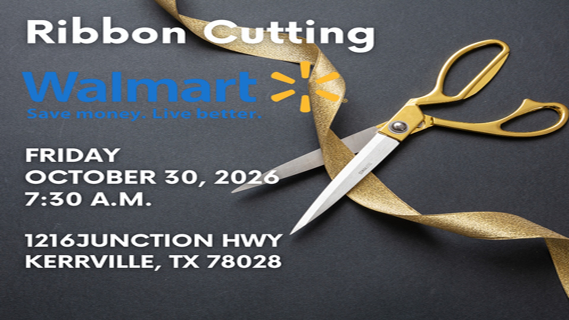 Ribbon Cutting at Walmart in Kerrville